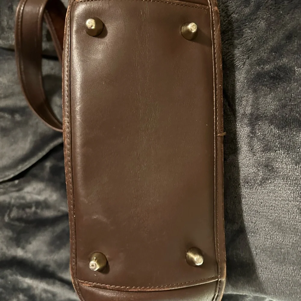 Coach Brown Leather Vintage Legacy Shoulder Crossbody Zip Top Bag Made In USA - Picture 6 of 13